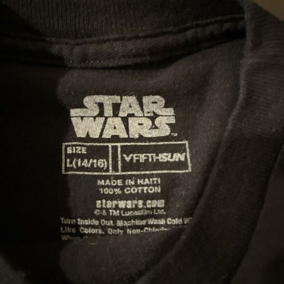 Star Wars Pop Character Bingo long sleeve black kids T-shirt size Large - Picture 5 of 6